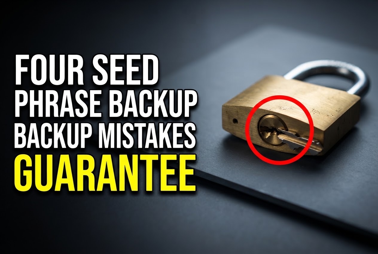 Four seed phrase backup mistakes guarantee permanent loss of keys